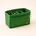 Women Felt Purse Organizer Insert for Ladies Handbag, Tote, Hobo Bag Storage &amp; Purse Divider, Multiple Storage Compartment - Green(11.3x3.15x6.5) inch (Slender M)