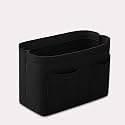 Women Felt Purse Organizer Insert for Ladies Handbag, Tote, Hobo Bag Storage &amp; Divider, Multiple Compartment - Black (11.4x5.9x7.1) inch (Large)