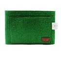 Women Felt Purse Organizer Insert for Ladies Handbag, Tote, Hobo Bag Storage &amp; Purse Divider, Multiple Storage Compartment - Green(13.8x3.35x5.9) inch (Slender L)