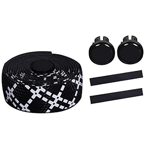2 rolls silica gel bike handlebar tapes wrap with bar plugs for road mountain bicycle cycling