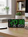 SZELAM Digital Green Lights Black Body Clock