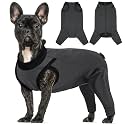 T'CHAQUE Dog Surgery Suit for Dogs After Surgery, Dog Onesie for Spay Surgery Female, Anti Licking Rear Leg Sleeve, Bodysuit for Abdominal Wounds Skin Disease,Substitute E-Collar &amp; Cone, Gray, M