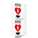 T&amp;R AED Sign, Automated External Defibrillator with Down Arrow - 2 Pack - 6 x 6 Inches Acrylic, 2 pre-drilled holes, Includes Matching Screws, Use for Office/Business