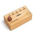 T one woods Coin Drop Game for Kids/Adult with dice and Wooden Box | Penny Game for Family Fun Coin Drop | Coin Drop Game for Family and Friends (Design-1)