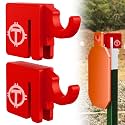 T Post Target Hanger，Easy Assembly T Post Target Holder,Metal T Post Target Hook/Stand Gread for Gong or Shooting Stand,Quick, Tool-Free Installation
