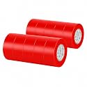 GGR Supplies EL-766AW Red General Purpose Electrical Tape, 2 Inch x 66 Feet, 7 Mil PVC, UL/CSA Listed Core, 600V Flame-Retardant Insulation for Wire Splicing, Bundling &amp; Color Coding, Pack of 10