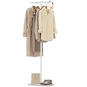 T-shaped Coat Rack Freestanding, Metal Hanger, White, 68.9 In High
