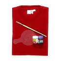 T-Shirt with Fabric Paints Paint Brush and