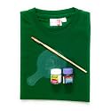 T-Shirt with Fabric Paints Paint Brush and