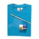 T-Shirt with Fabric Paints Paint Brush and