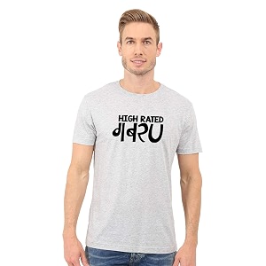 T-Shirt for Men HIGH Rated GABRU Hindi