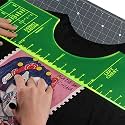 T-Shirt Rulers Guide,Alignment Ruler Shirt Measurement Tool for Applying Vinyl and Sublimation Designs On Shirts with Size Chart Built-in - HTV Alignment Tool