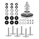 T Slot Bolts for Roof Rack Cross Bars, Platform, Cargo Basket, Stainless M6x35mm/M8x30mm, 3mm Thick, Square T Track Bolt Adapter to Secure Bike/Ski/Kayak Rack, Solar Panel, Awning