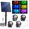 T-SUN Solar Pond Lights RGB, Solar Underwater Pond Lights Color Changing