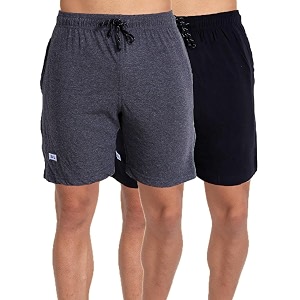 t t cotton blend shorts for men  regular fit  elasticated amp zipper  2 sided pockets amp 1 back pocket  solid  above knee length bermuda short  ideal for casual outings