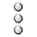 T TECLUSIVE Ultra Luxury Metal Camera Ring Lens Protector with Glass Compatible for Galaxy S23 / S23 Plus | Full Protection Camera Tempered Guard | Set of 3 Rings (S23 / S23 Plus, Gold)