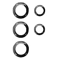 T TECLUSIVE Ultra Luxury Metal Camera Ring Lens Protector with Glass Compatible for Galaxy S23 Ultra | Full Protection Camera Tempered Guard | Set of 5 Rings (S23 Ultra, Black)