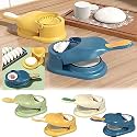2 in 1 Dumpling Maker Ghughra Momos Maker Machine, Skin Press Mould for Gujiya Ghughra Mould Machine, Kitchen Dumpling Making Tool with Dumpling Puri Maker (Assorted Color)