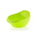 Strainer Colander, Fruit Basket, Pasta Strainer, Vegetable Strainer, Kitchen Sieve, Washing Bowl, Unbreakable, 1 x Big (Green)