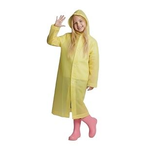 atun all things uber nice kids waterproof hooded long raincoat for girls  single layer rain protection with front button closure  lightweight bright color school rainwear for 614 years