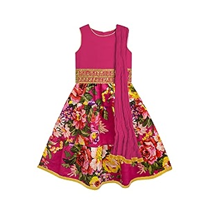 atun all things uber nice girl39s polyester readymade printed lehenga choli set  ethnic wear clothing set for festival occasions