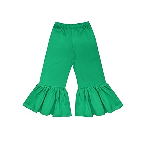 atun all things uber nice girls high rise regular elasticated waistband casual ruffle pants green