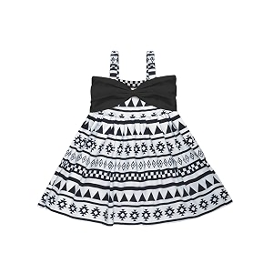 atun all things uber nice girls cotton shoulder strap empire mini party dress with bow