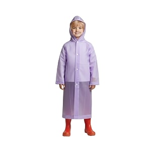 atun all things uber nice kids waterproof hooded long raincoat for boys  single layer rain protection with front button closure  lightweight bright color school rainwear for 614 years