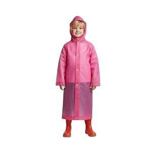 atun all things uber nice kids waterproof hooded long raincoat for boys  single layer rain protection with front button closure  lightweight bright color school rainwear for 614 years