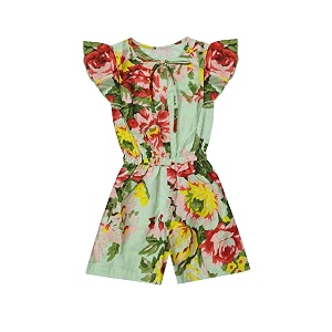 atun all things uber nice girls floral printed cotton above the knee jumpsuit