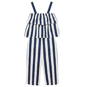 atun all things uber nice girls long length striped cotton jumpsuit  one piece dress
