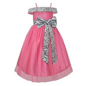 atun all things uber nice girls fit and flare off-shoulder tulle gown calf length special occasion party dress
