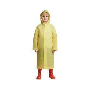 atun all things uber nice kids waterproof hooded long raincoat for boys  single layer rain protection with front button closure  lightweight bright color school rainwear for 614 years