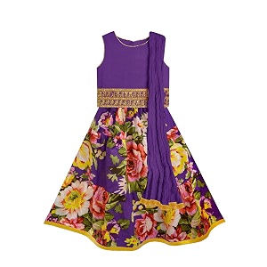 atun all things uber nice girl39s polyester readymade printed lehenga choli set  ethnic wear clothing set for festival occasions