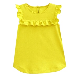 atun all things uber nice girl39s solid regular top gtop mdg_yellow 6-12 months