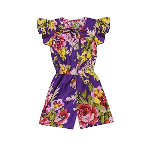 atun all things uber nice girls floral printed cotton above the knee jumpsuit