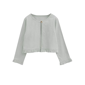 atun all things uber nice girls solid cotton cardigan  round neck standard length jacket