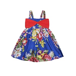 atun all things uber nice girls cotton shoulder strap empire mini party dress with bow