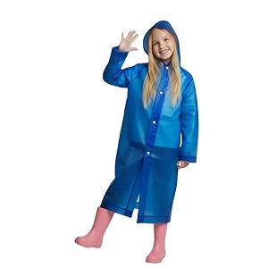 atun all things uber nice kids waterproof hooded long raincoat for girls  single layer rain protection with front button closure  lightweight bright color school rainwear for 614 years