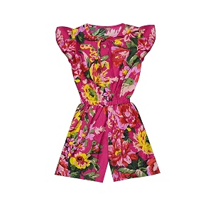 atun all things uber nice girls floral printed cotton above the knee jumpsuit