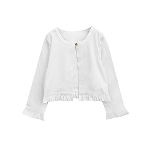 atun all things uber nice girls solid cotton cardigan  round neck standard length jacket