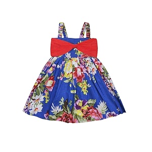 atun all things uber nice girls cotton shoulder strap empire mini party dress with bow