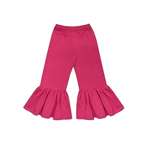 atun all things uber nice girls high rise regular elasticated waistband casual ruffle pants fuchsia