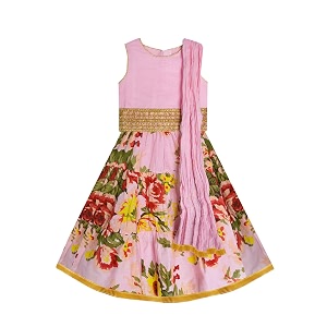 atun all things uber nice girl39s polyester readymade printed lehenga choli set  ethnic wear clothing set for festival occasions