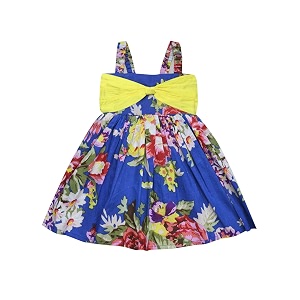 atun all things uber nice girls cotton shoulder strap empire mini party dress with bow