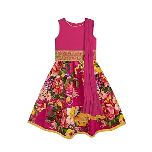 atun all things uber nice girl39s polyester readymade printed lehenga choli set  ethnic wear clothing set for festival occasions
