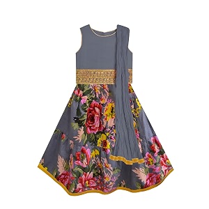 atun all things uber nice girl39s polyester readymade printed lehenga choli set  ethnic wear clothing set for festival occasions