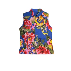 atun all things uber nice boys cotton floral printed collar neck sleeveless nehru jacket for festival ethnic wear