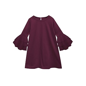 atun all things uber nice girls cotton a-line knee length long sleeve casual dress