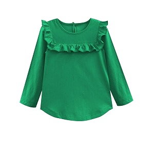 atun all things uber nice girls solid regular full sleeve t-shirt green